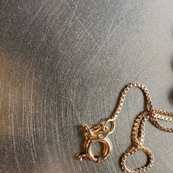 Made in Italy 925SS gold plated 3 stone necklace - Picture 5 of 8